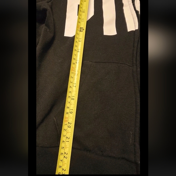 PINK Victoria Secret Black Full Zip Hoodie Womens Large Logo Sweatshirt - Picture 6 of 6